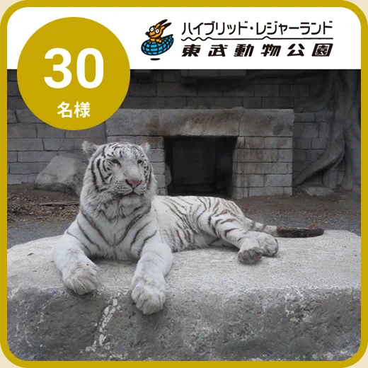 11 : 東武動物公園ペア入園券（30組60名）